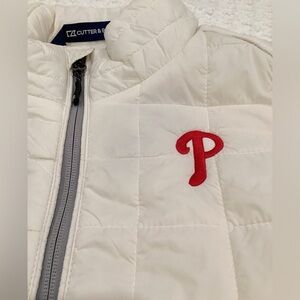NWT - Philadelphia Phillies Cream Puffer Vest - medium